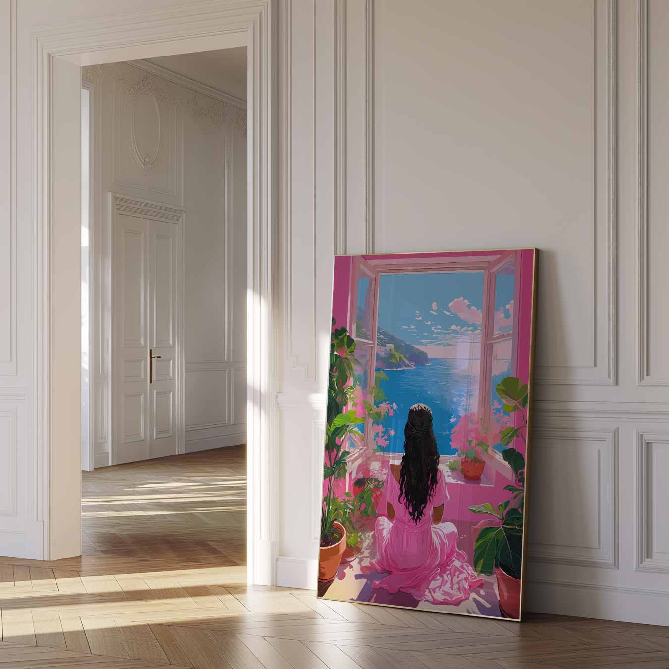 Dromerig Uitzicht aan Zee Poster