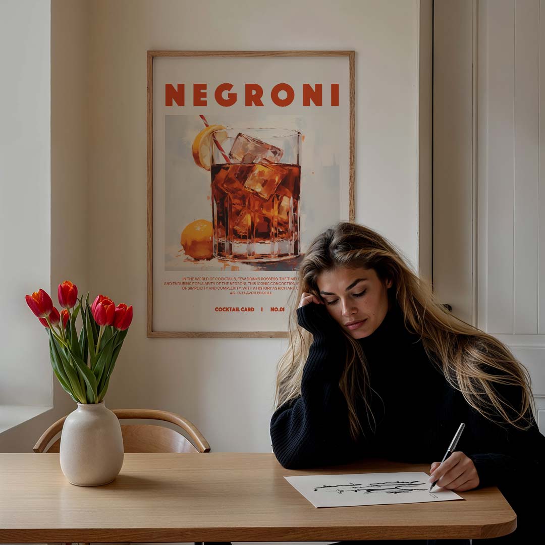 Negroni Cocktail Kunstposter-WallArtistic