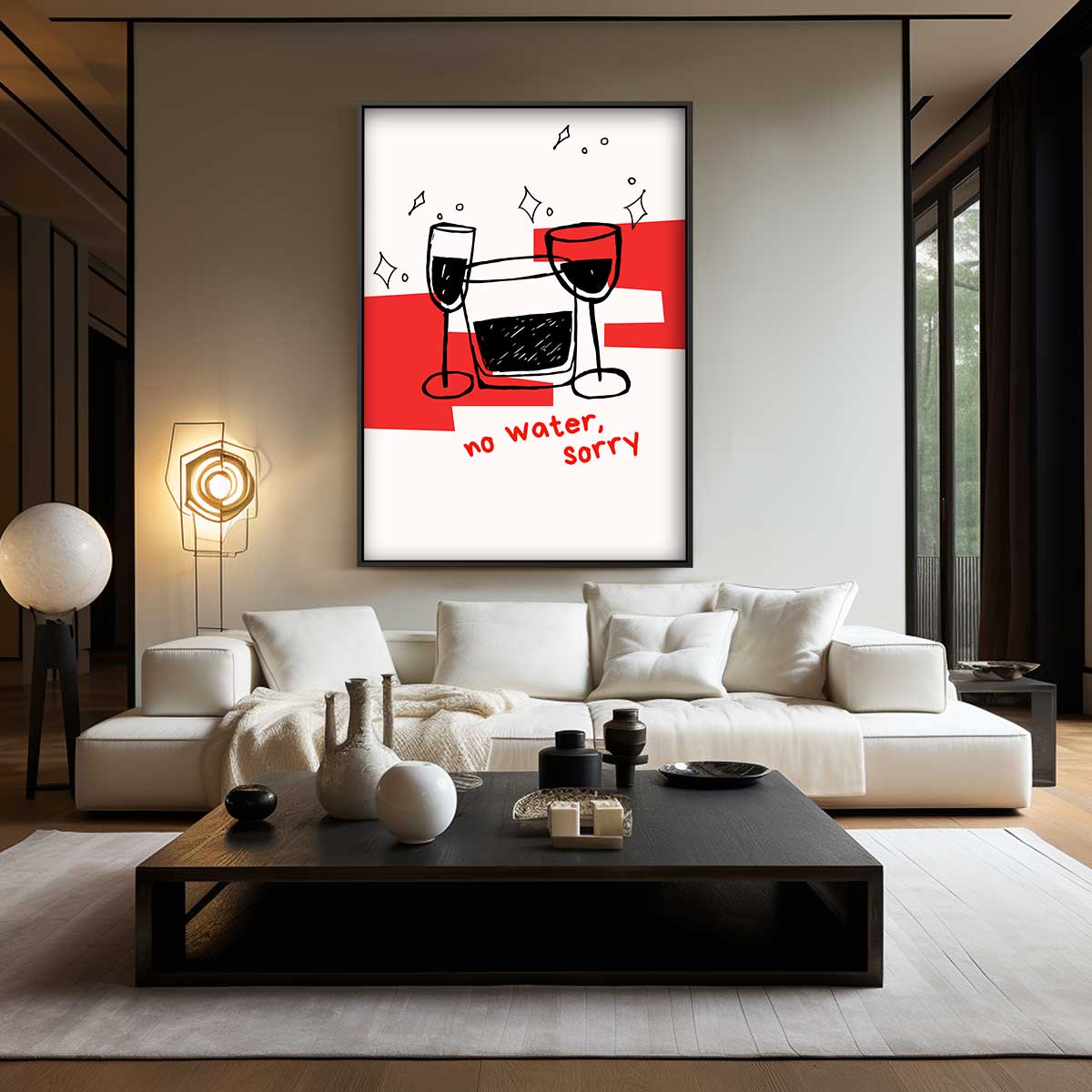 No Water, Sorry Kunstwerk-canvas-dibond-plexiglas-wanddecoratie-WallArtistic