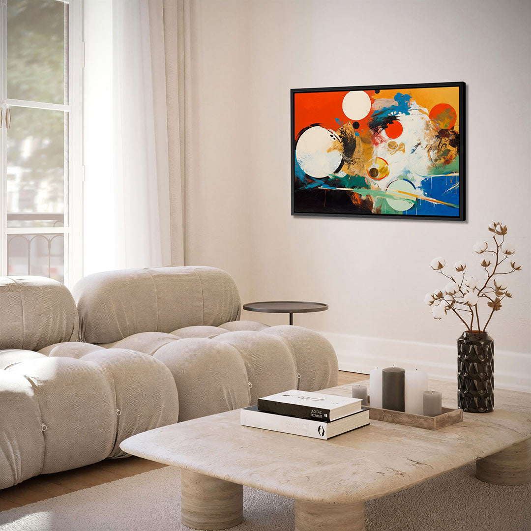 Dynamische kleurenexplosie Kunstwerk