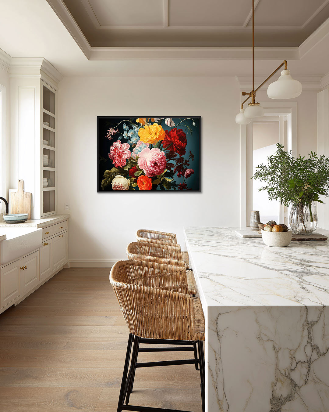 Bloemrijke compositie Kunstwerk