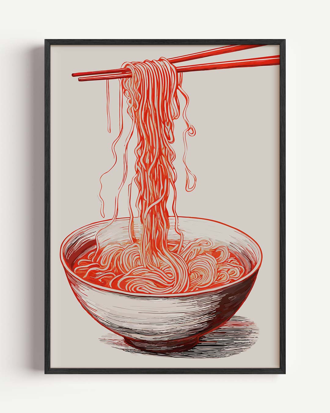Stijlvolle Rode Ramen Poster-WallArtistic