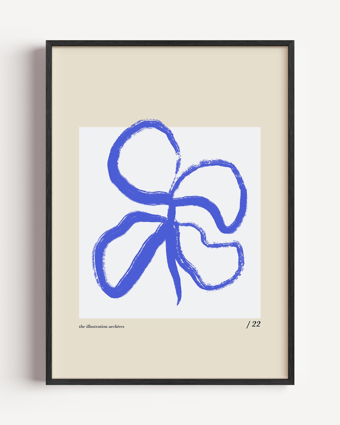 Moderne Bloemillustratie Poster-WallArtistic