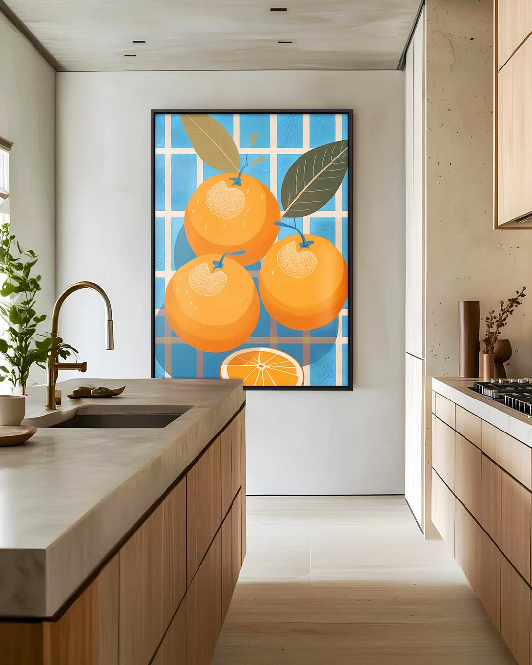 Fruitige Oranjes Kunstwerk-canvas-dibond-plexiglas-wanddecoratie-WallArtistic