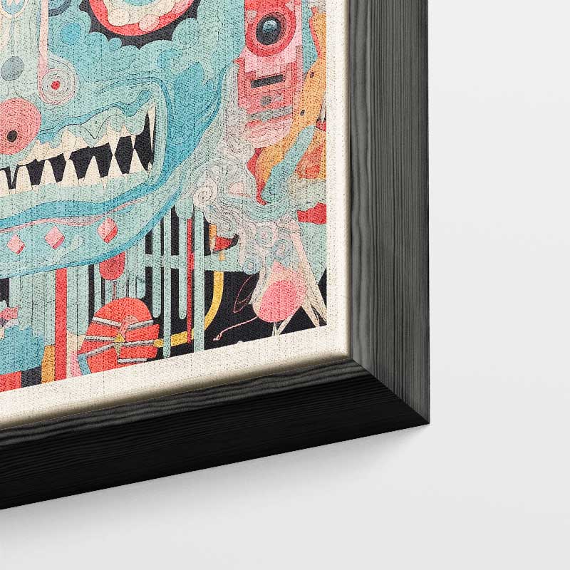 Kleurrijke Chaos Kunstwerk-canvas-dibond-plexiglas-wanddecoratie-WallArtistic