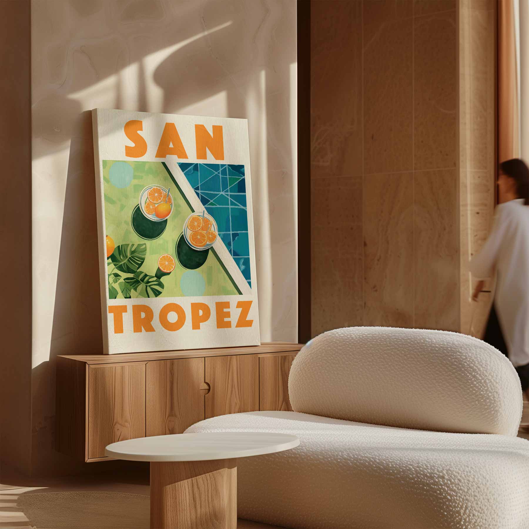 Zonnige St. Tropez Droom Kunstwerk-canvas-dibond-plexiglas-wanddecoratie-WallArtistic
