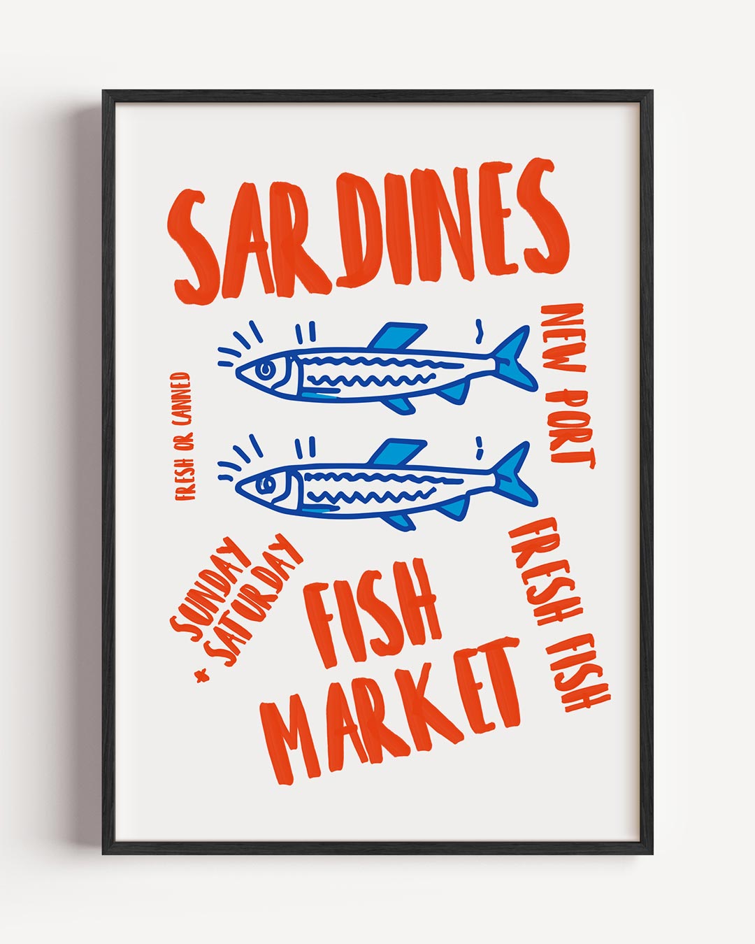 Retro Vismarkt Poster-WallArtistic