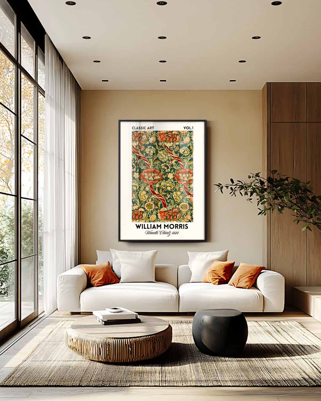 Bloemenpracht van Morris Kunstwerk-canvas-dibond-plexiglas-wanddecoratie-WallArtistic