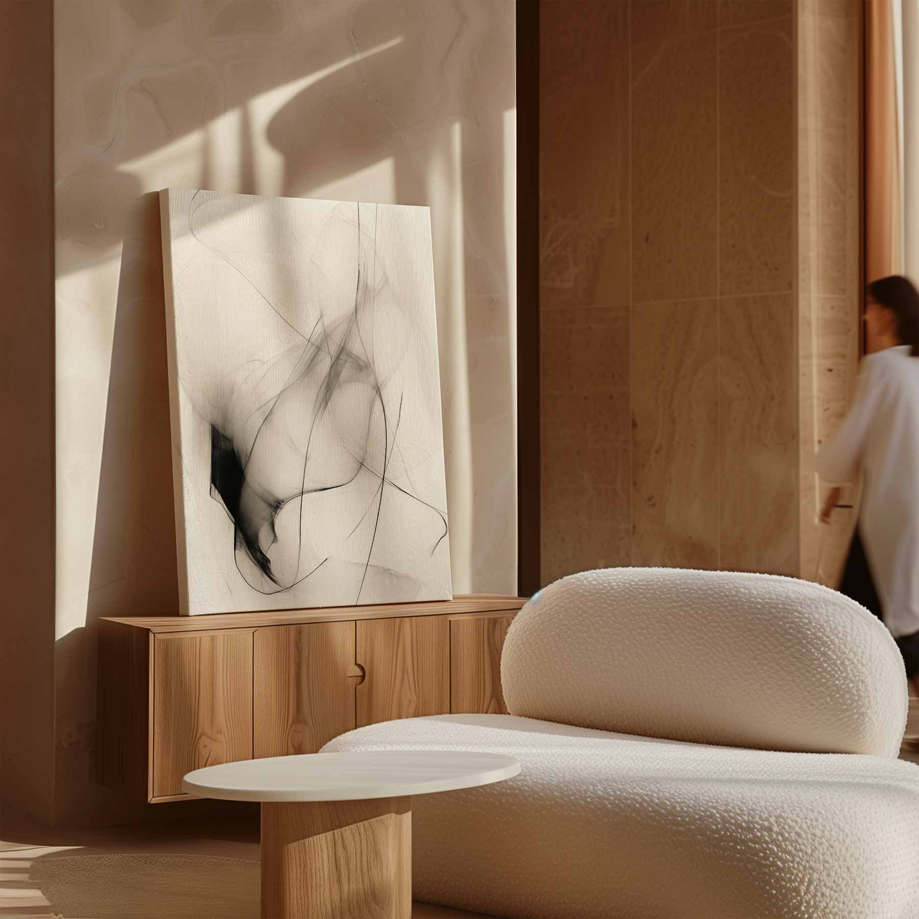 Poëtische Lijnen Kunstwerk-canvas-dibond-plexiglas-wanddecoratie-WallArtistic