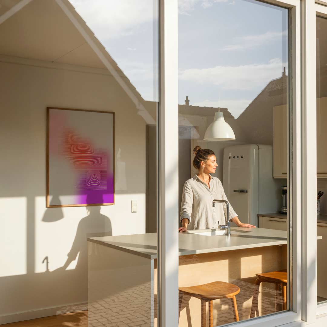 Vloeiende Lijnen Kunstposter-WallArtistic