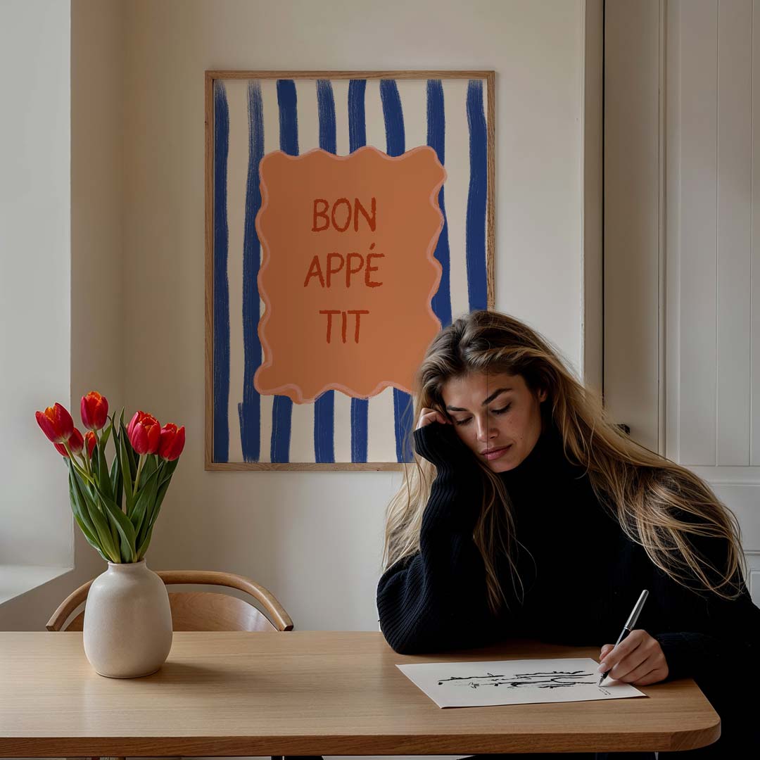 Bon Appétit Keukenposter-WallArtistic