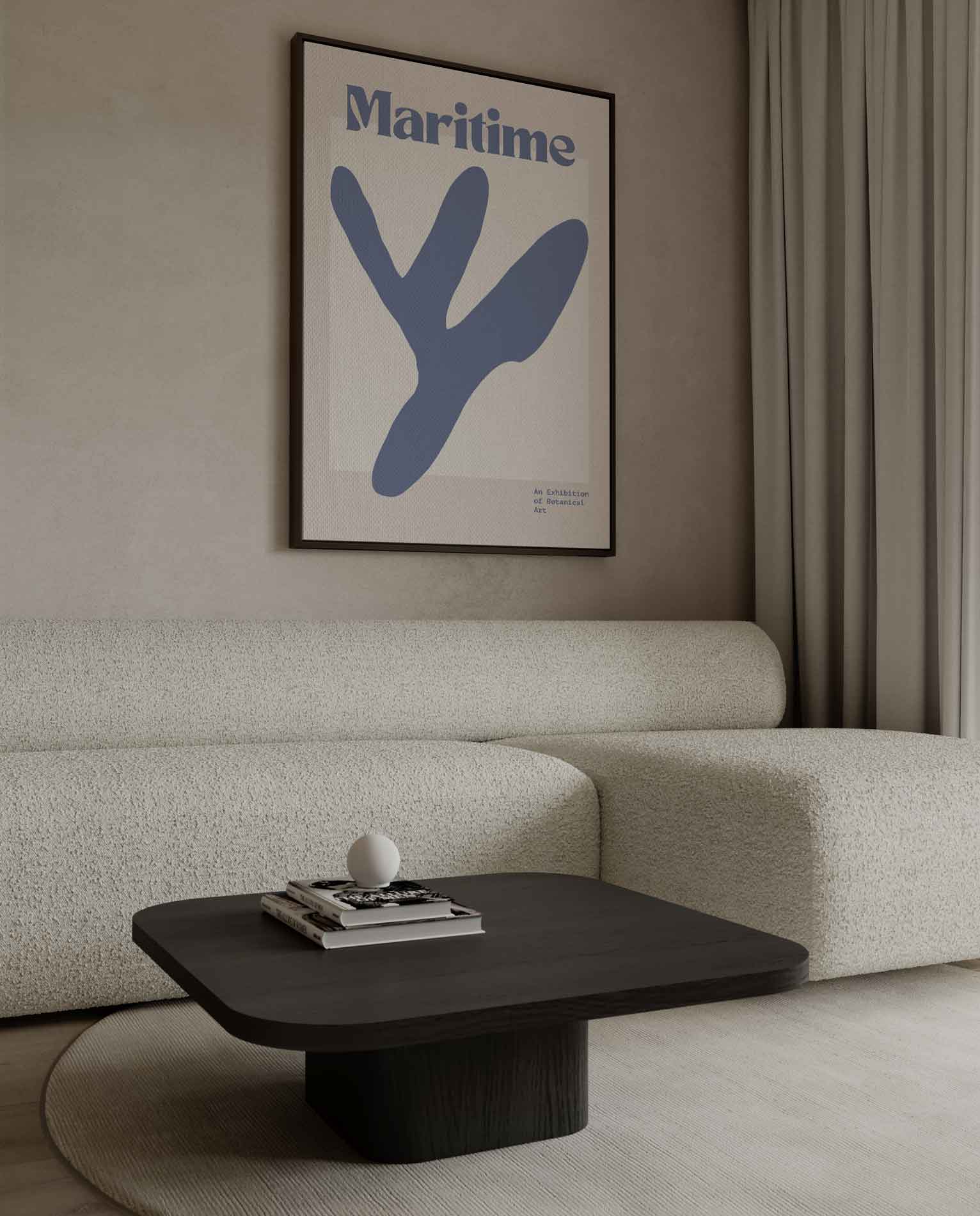 Maritieme Botanische Expressie Kunstwerk-canvas-dibond-plexiglas-wanddecoratie-WallArtistic