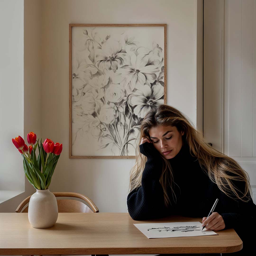 Elegante Bloemenpracht Poster-WallArtistic