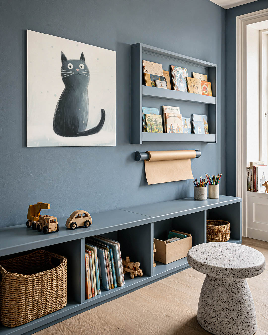 Speelse kat illustratie Kunstwerk