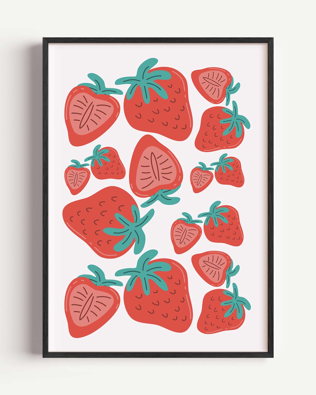 Lieve Aardbeien Poster-WallArtistic