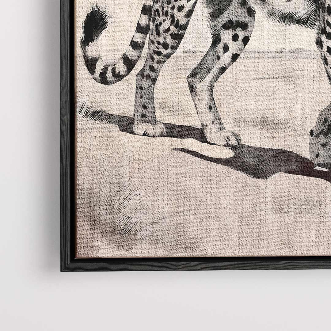 Sierlijke Jachtluipaard Wandeling Kunstwerk-canvas-dibond-plexiglas-wanddecoratie-WallArtistic