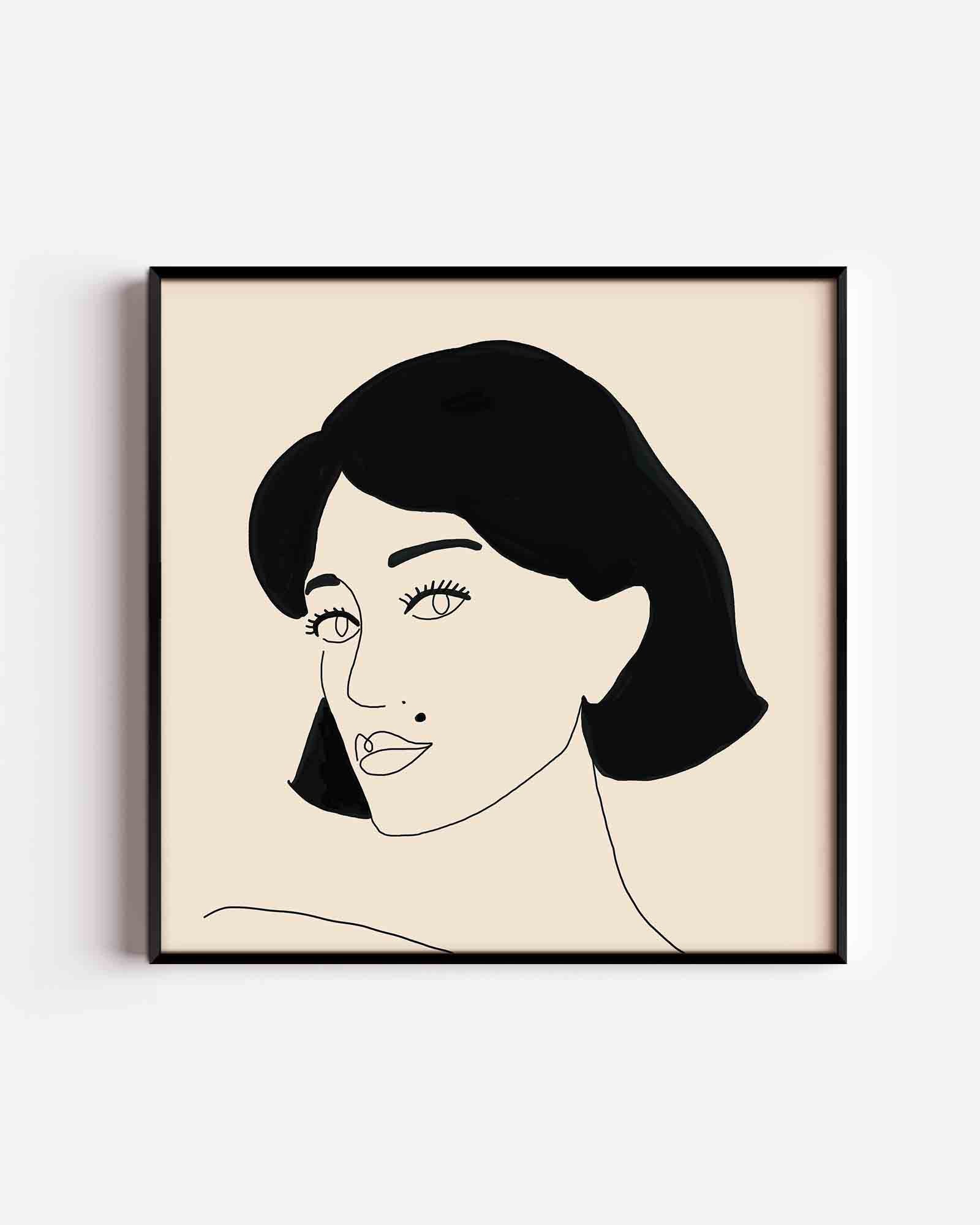Minimalistisch portret Poster
