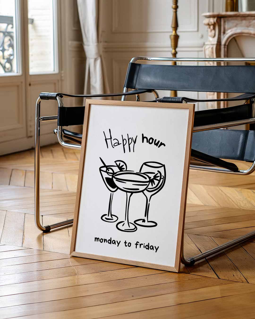 Happy Hour Cocktails Poster