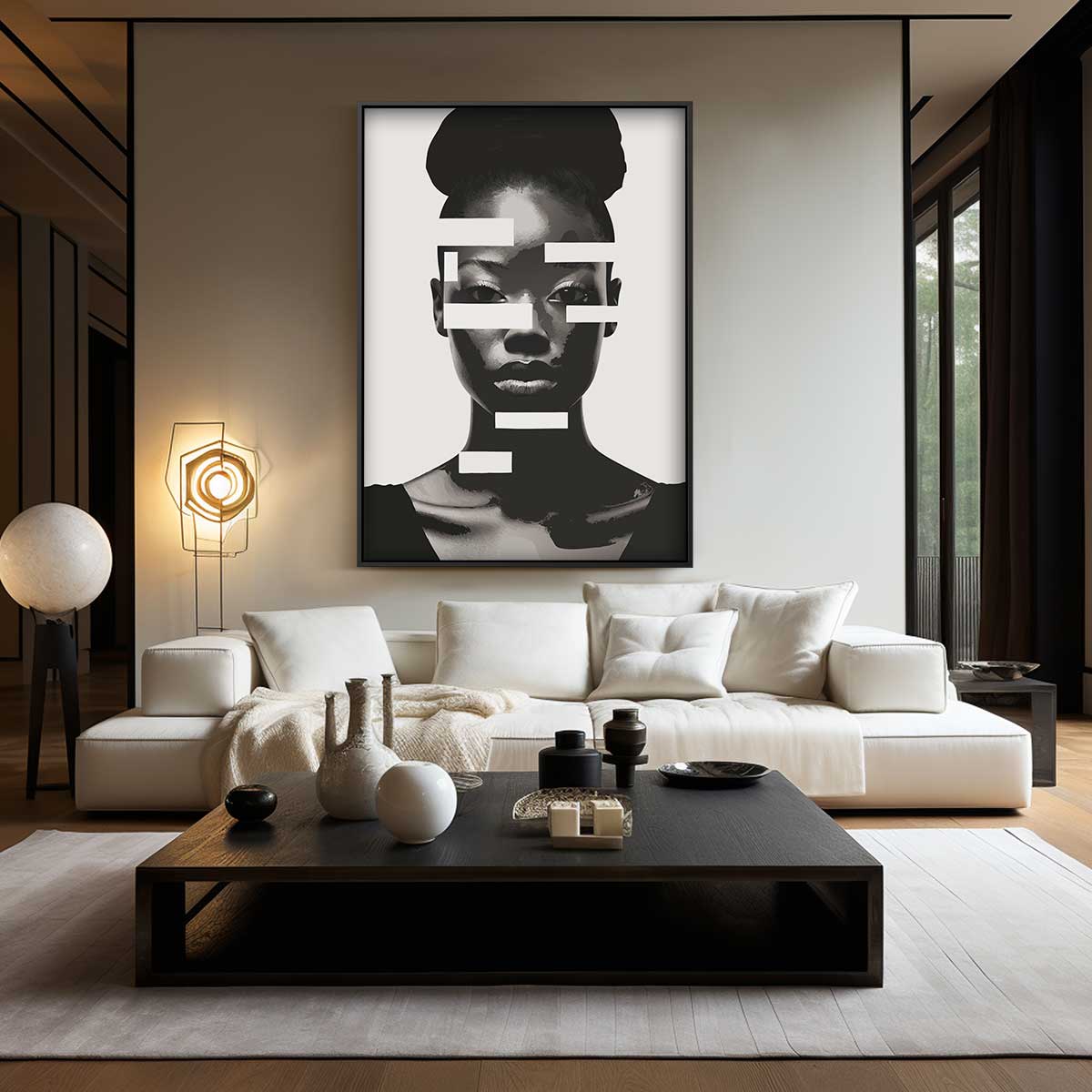 Moderne Gezichtsillusie Kunstwerk-canvas-dibond-plexiglas-wanddecoratie-WallArtistic