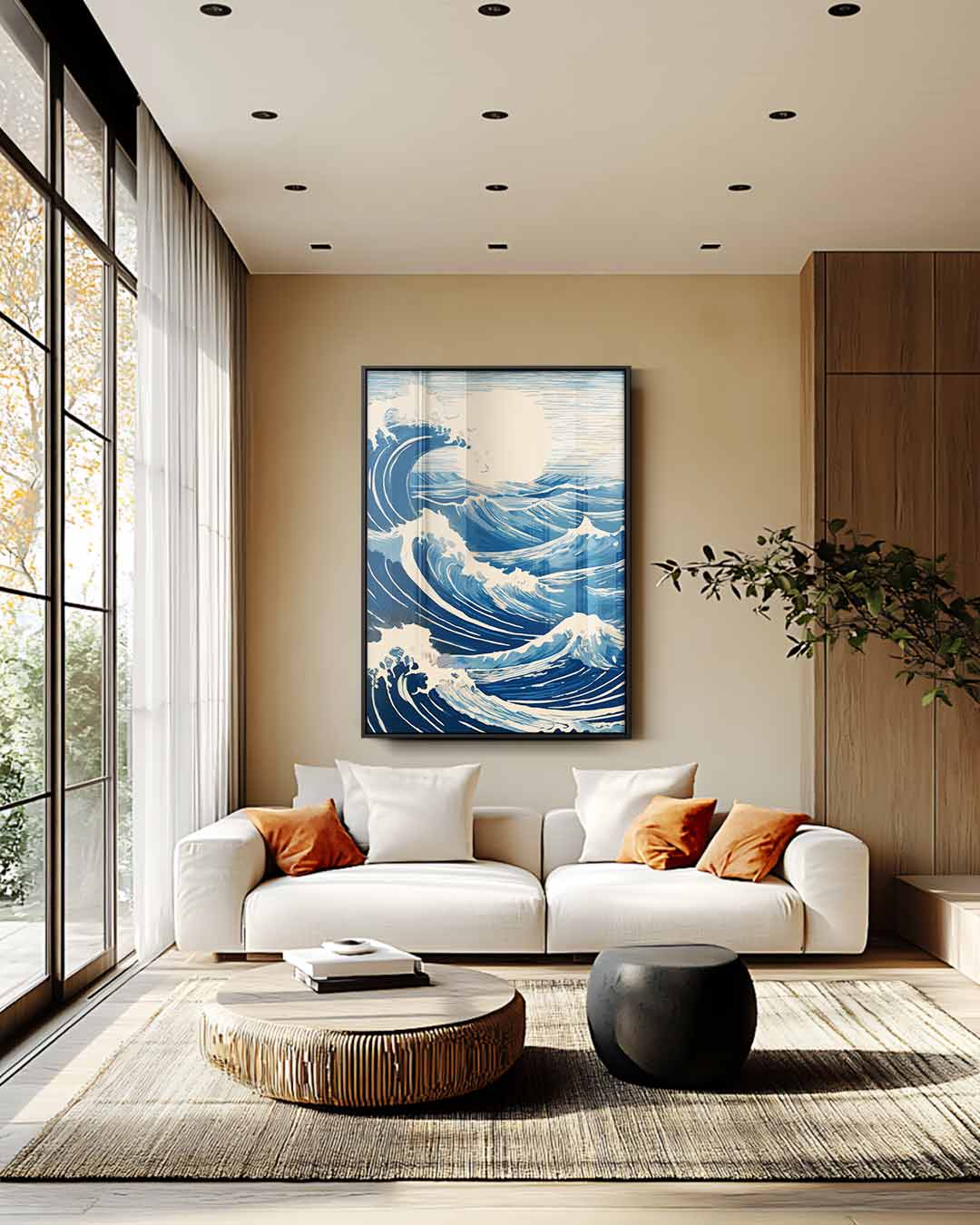 Golven van de Oceaan Kunstwerk-canvas-dibond-plexiglas-wanddecoratie-WallArtistic