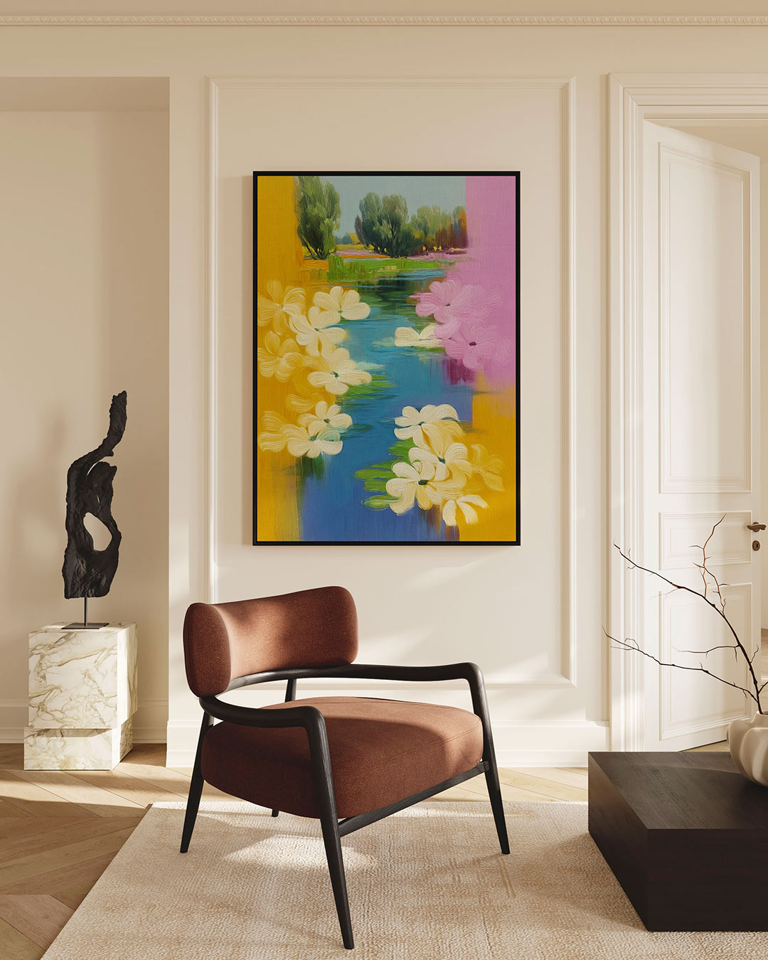 Bloemenlandschap Kunstwerk