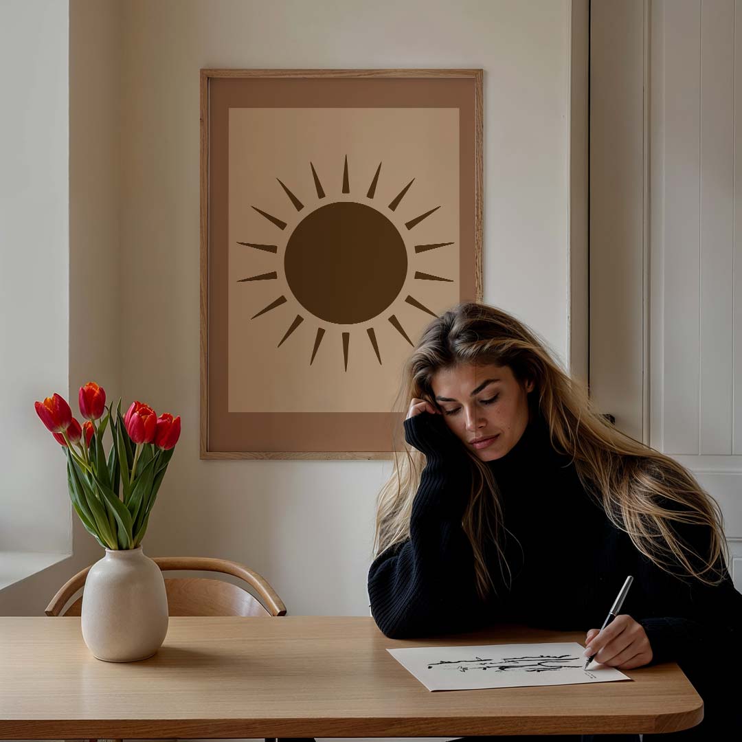 Zonnige Minimalistische Poster-WallArtistic