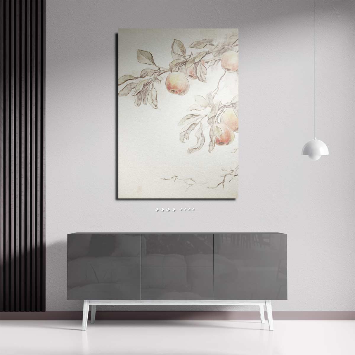 Appels aan de Boom Kunstwerk-canvas-dibond-plexiglas-wanddecoratie-WallArtistic