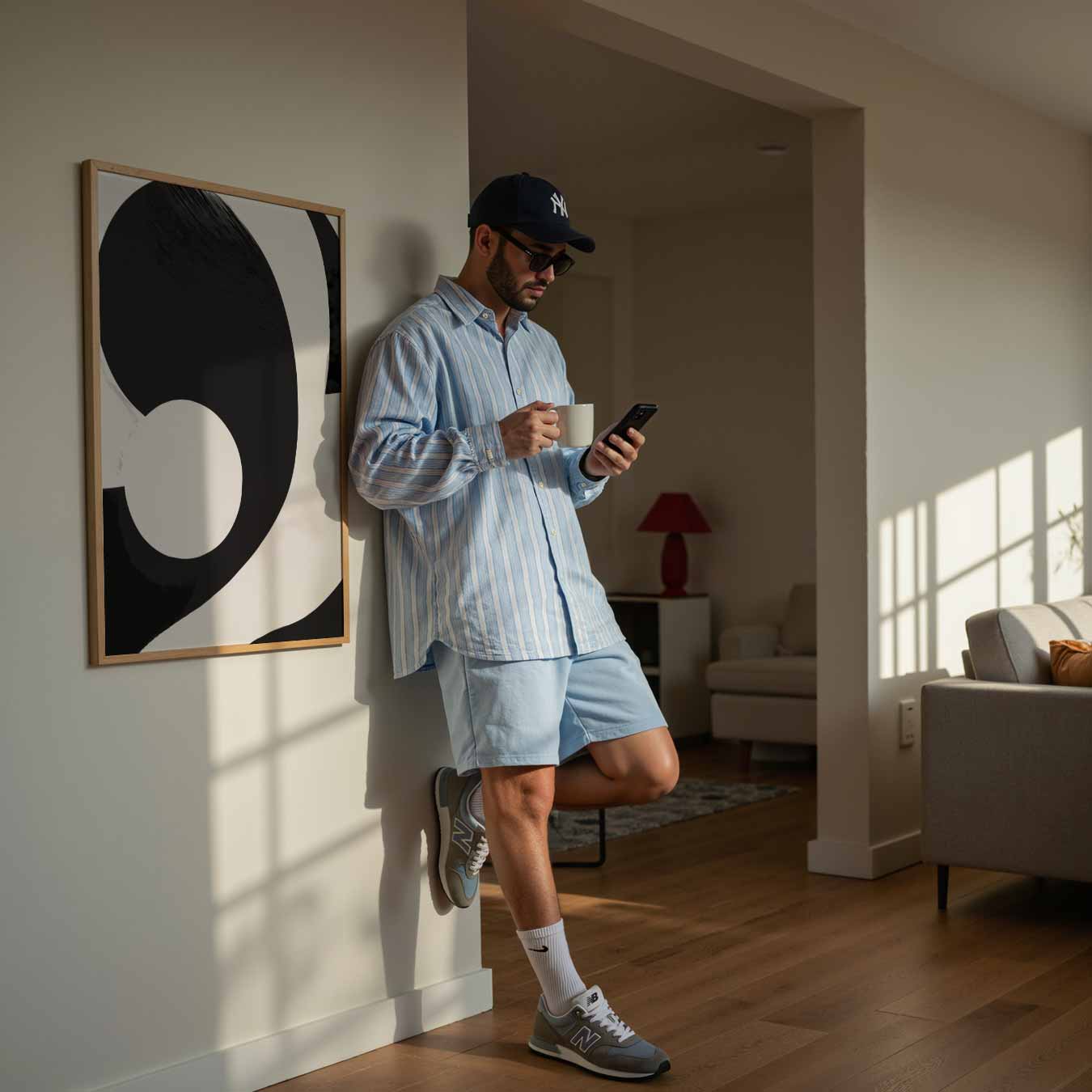 Abstracte Zwart-Wit Wandsierkunst Poster-WallArtistic