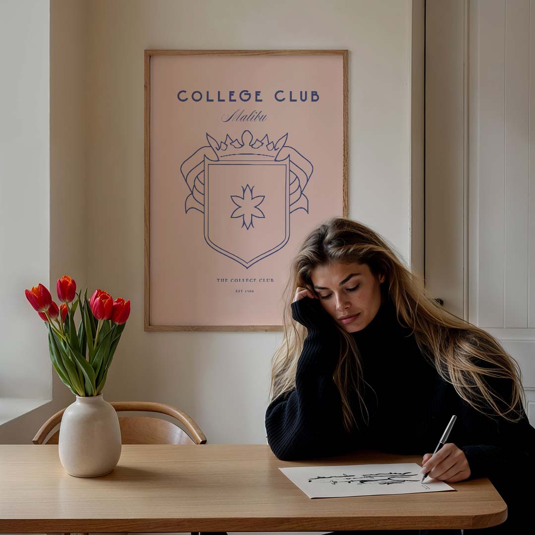 College Club Malibu Poster-WallArtistic