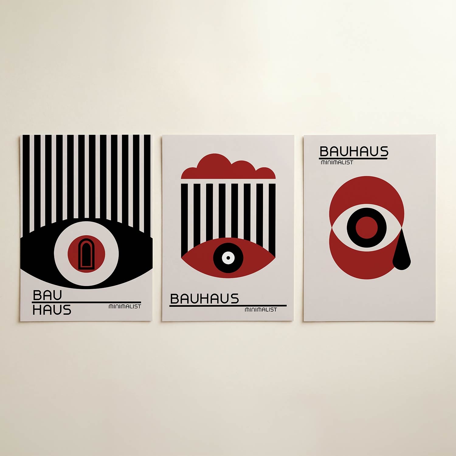 Lijnen en cirkel Posterset