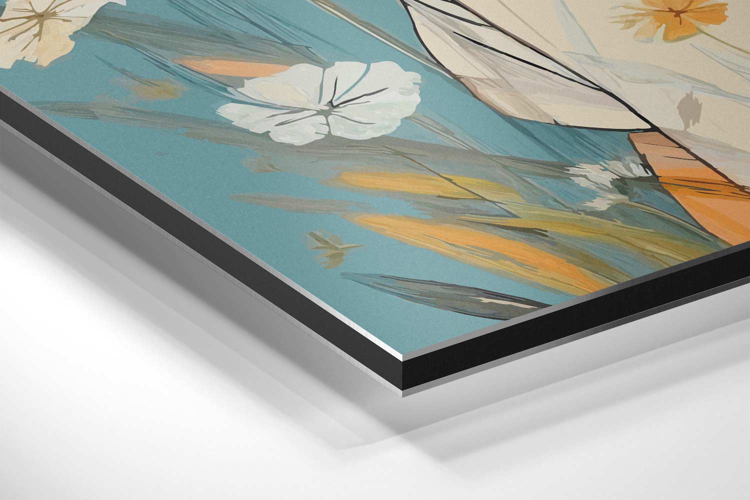 Dromerig Kind in Bloementuin Kunstwerk-canvas-dibond-plexiglas-wanddecoratie-WallArtistic