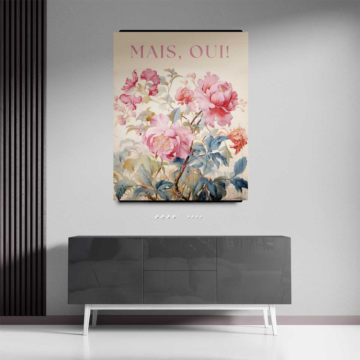 Mais, Oui! - Bloemenpracht in Pastel Kunstwerk-canvas-dibond-plexiglas-wanddecoratie-WallArtistic
