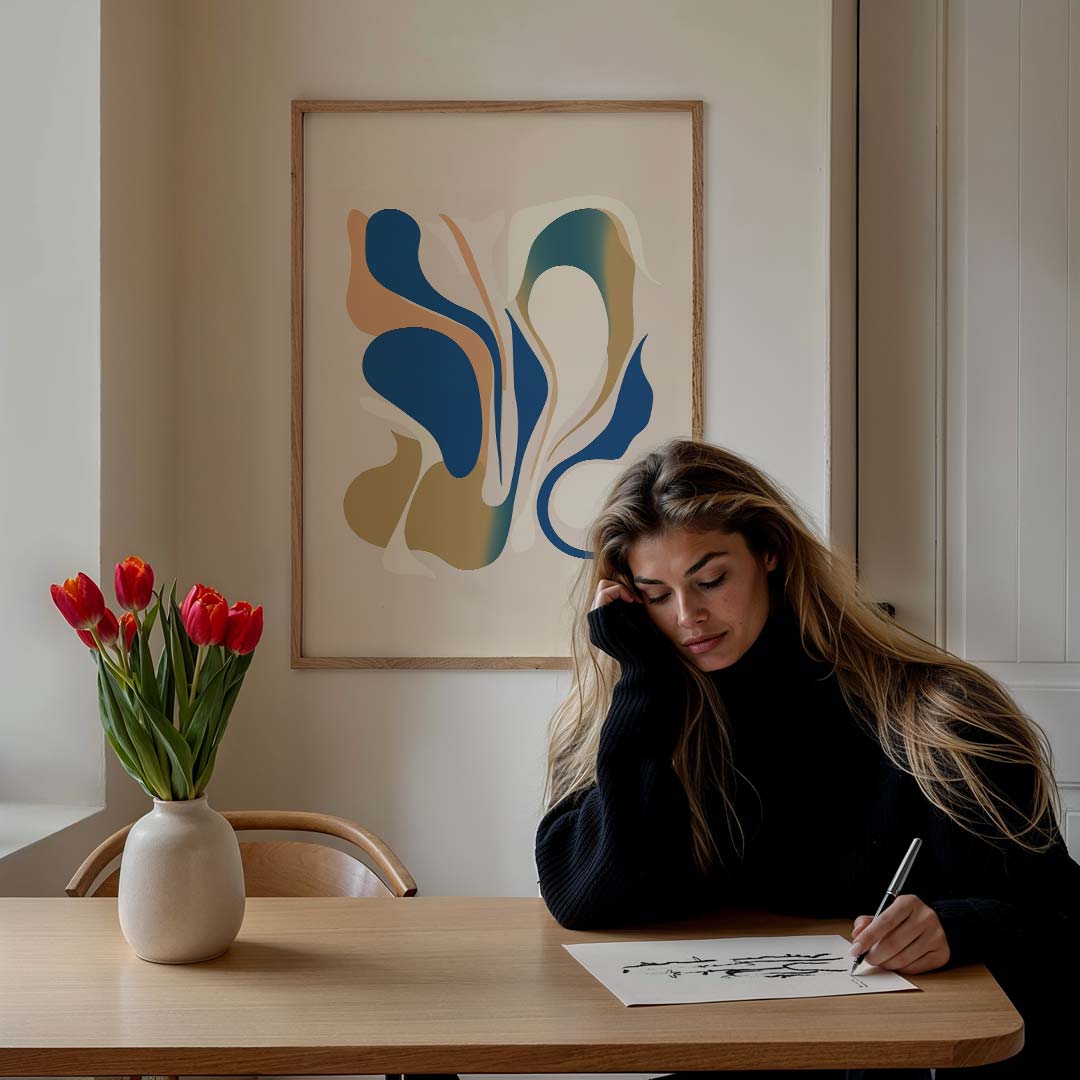 Moderne Abstracte Vormen Poster-WallArtistic