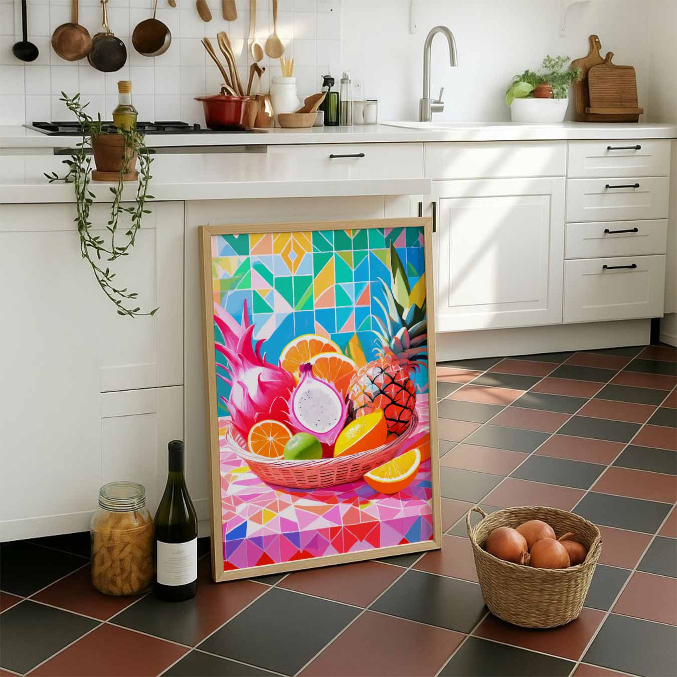 Tropische Fruitmand Poster-WallArtistic