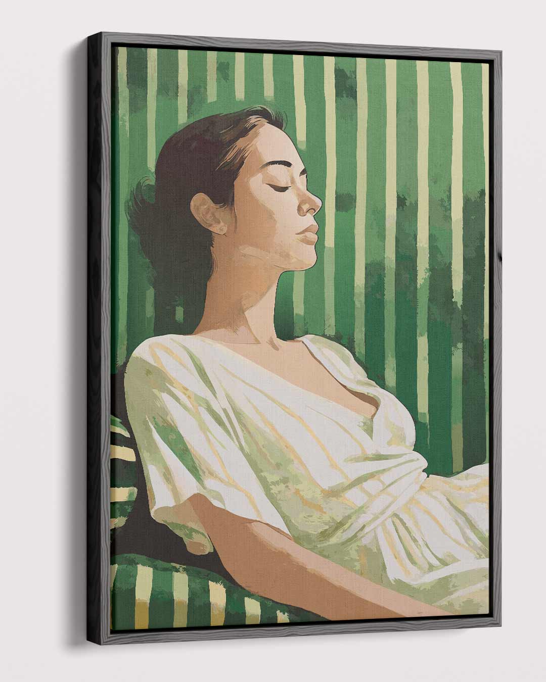 Rust in Groen Kunstwerk-canvas-dibond-plexiglas-wanddecoratie-WallArtistic