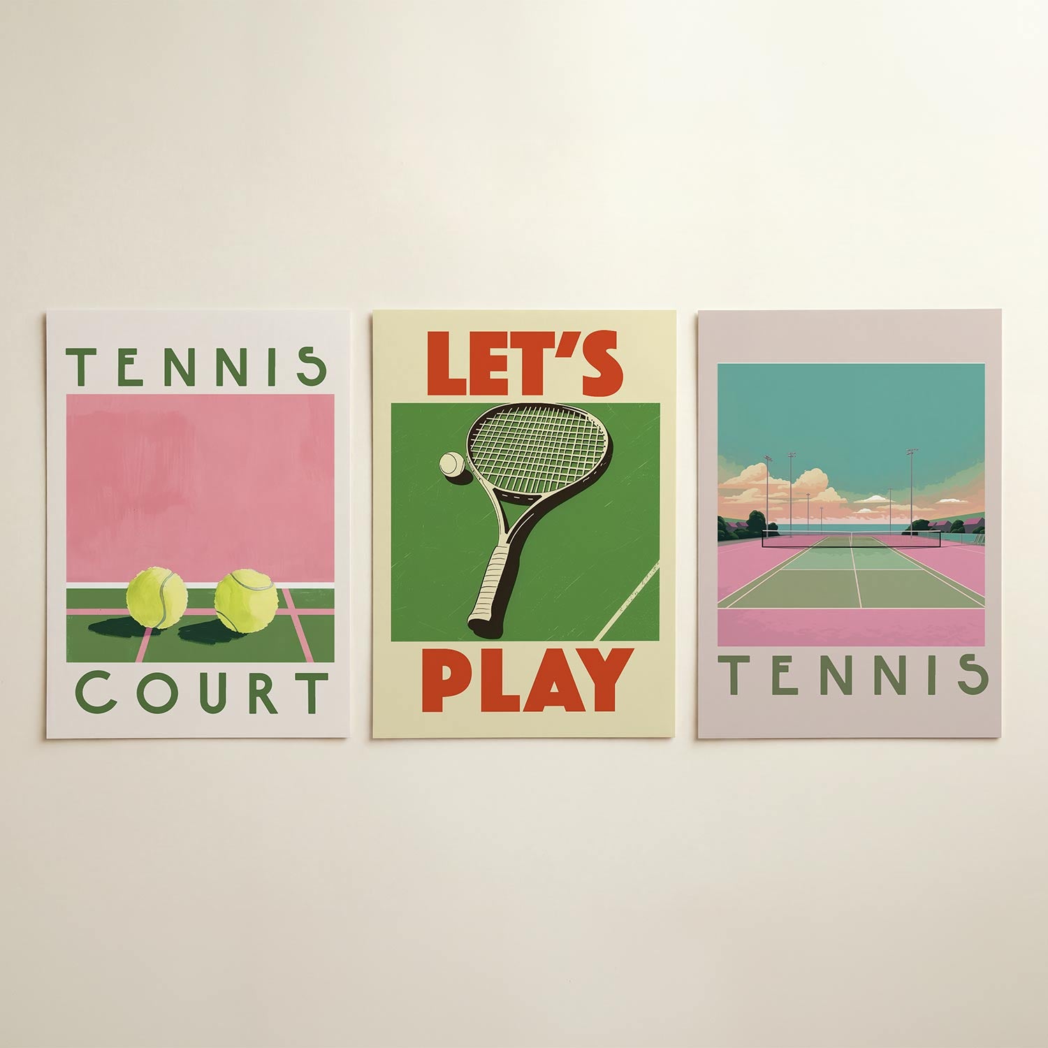 Tennisbal kleurrijk Posterset