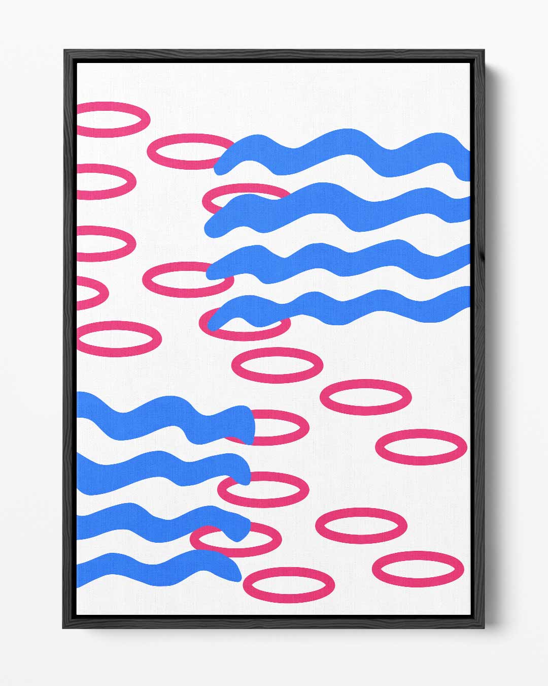 Speelse Golfpatronen Kunstwerk-canvas-dibond-plexiglas-wanddecoratie-WallArtistic