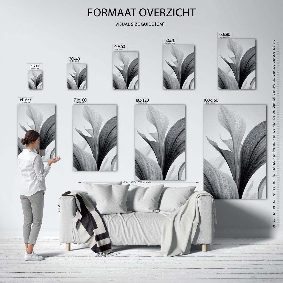 Abstracte bladeren Poster