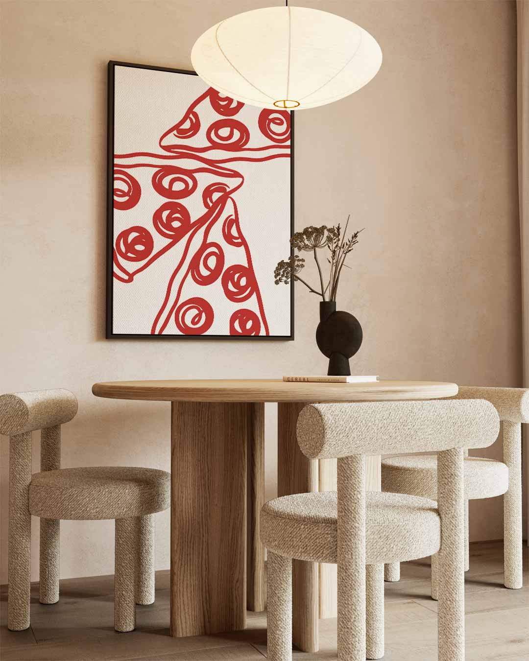 Kunstzinnige Pizza Print Kunstwerk-canvas-dibond-plexiglas-wanddecoratie-WallArtistic