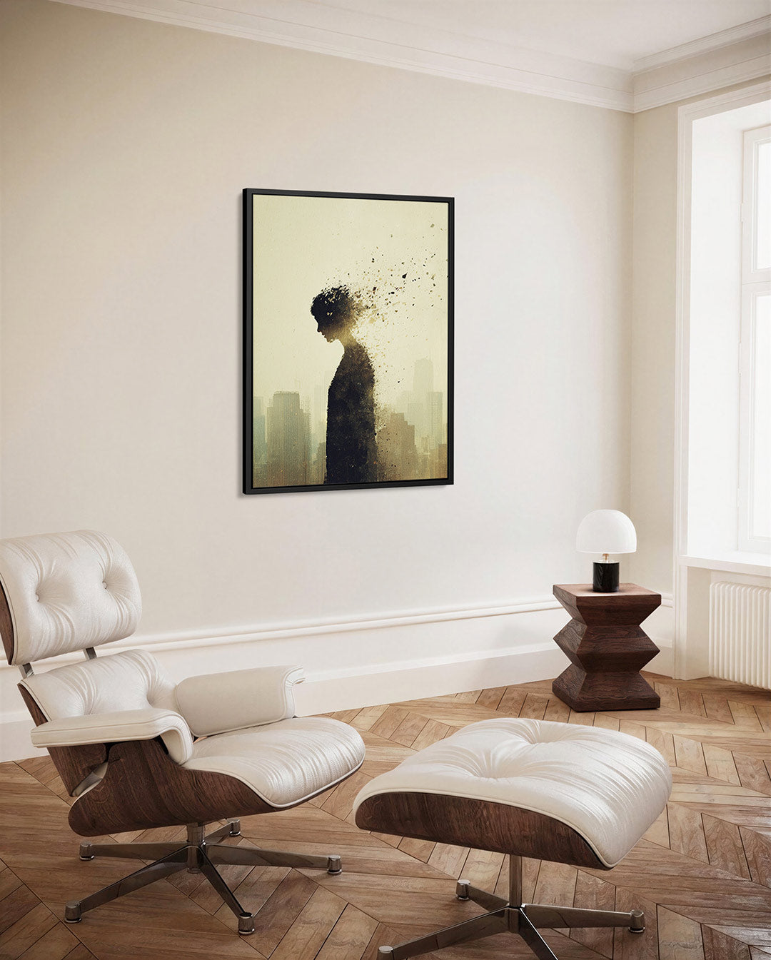 Vervagende silhouet Kunstwerk
