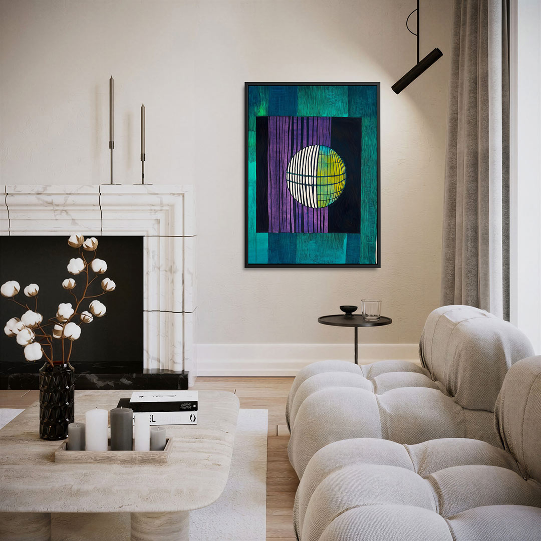 Geometrische kleurencompositie Kunstwerk