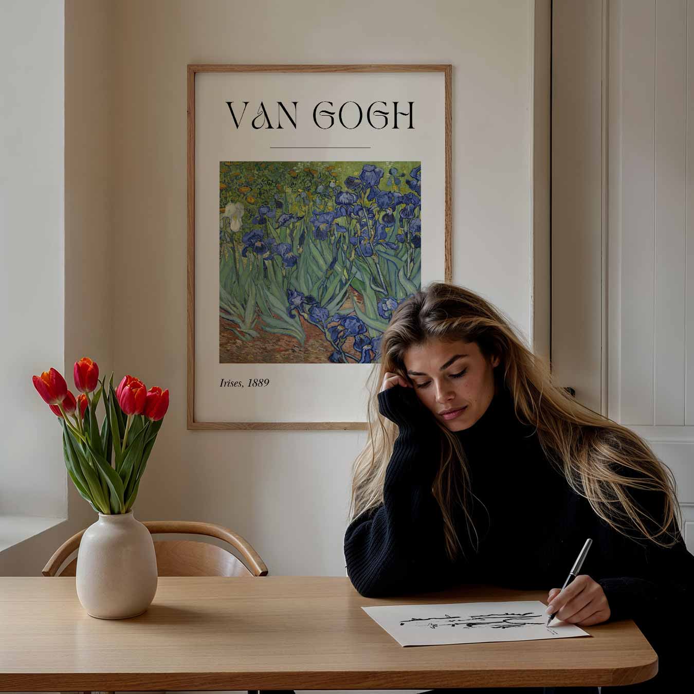 Van Gogh Irissen Poster-WallArtistic