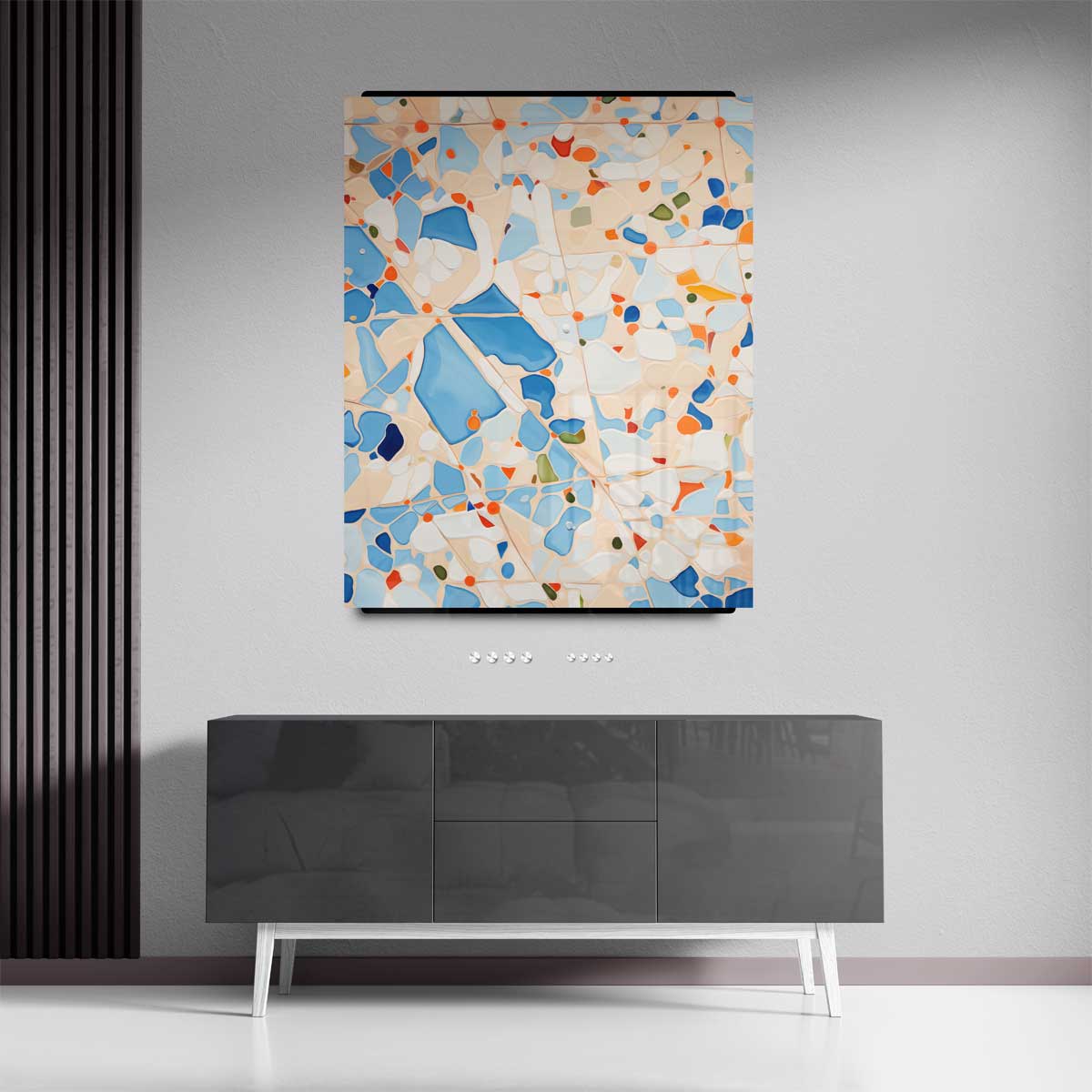 Vrolijk Abstract Patroon Kunstwerk-canvas-dibond-plexiglas-wanddecoratie-WallArtistic