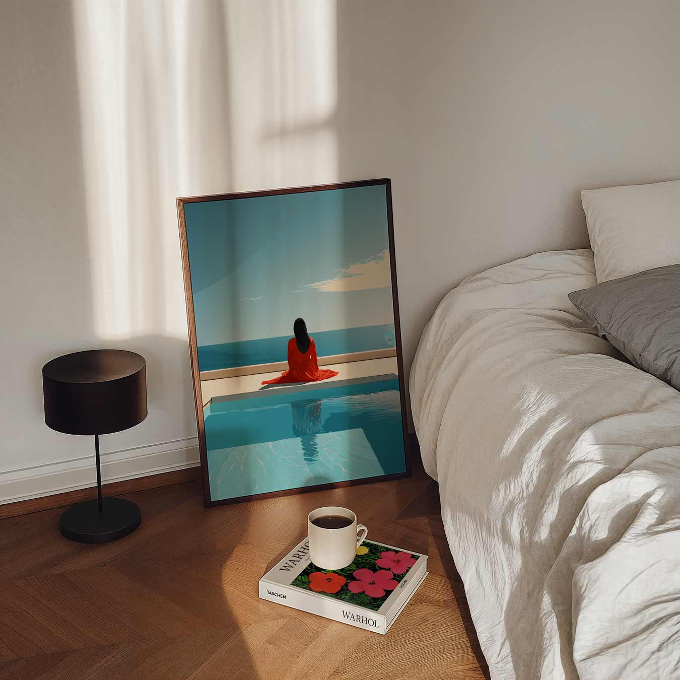 Dagdromen bij het Zwembad Poster-WallArtistic