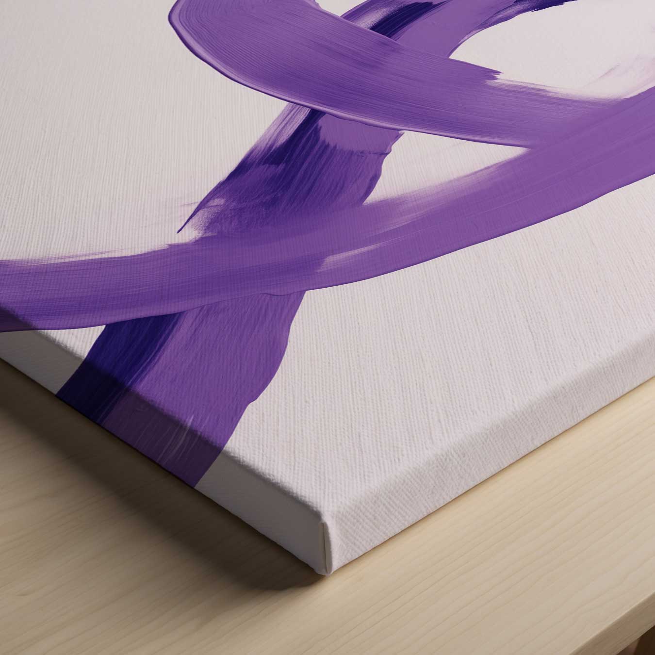 Dans van Paarse Strokes Kunstwerk-canvas-dibond-plexiglas-wanddecoratie-WallArtistic