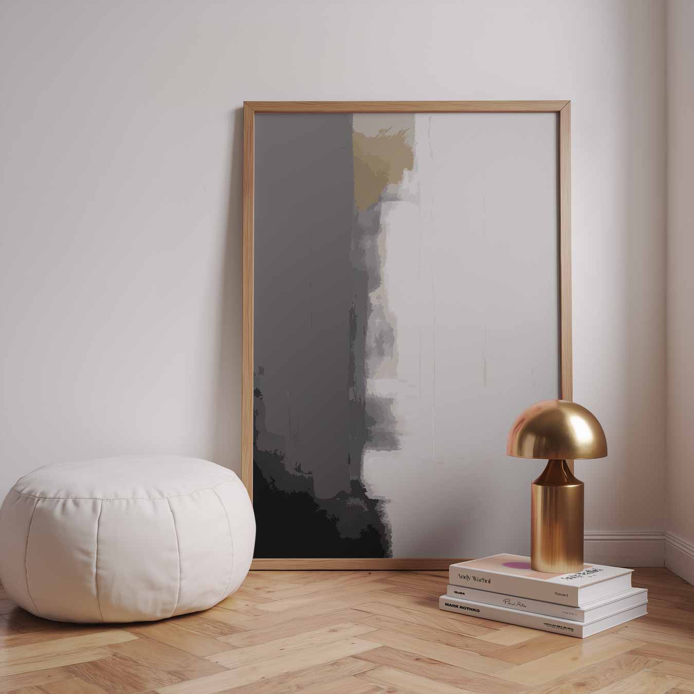 Mystieke Grijs Abstractie Poster