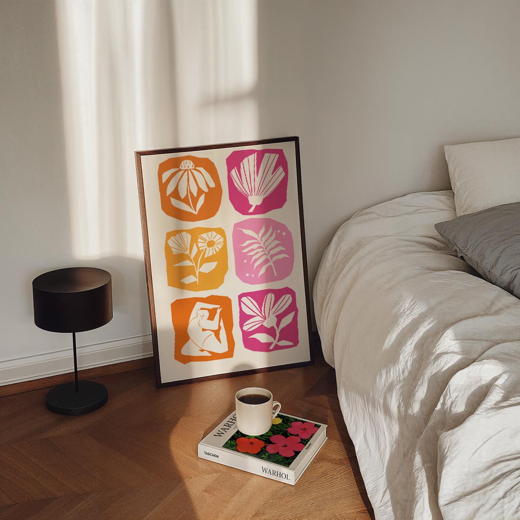 Bloemenpracht en Elegante Vormen Poster