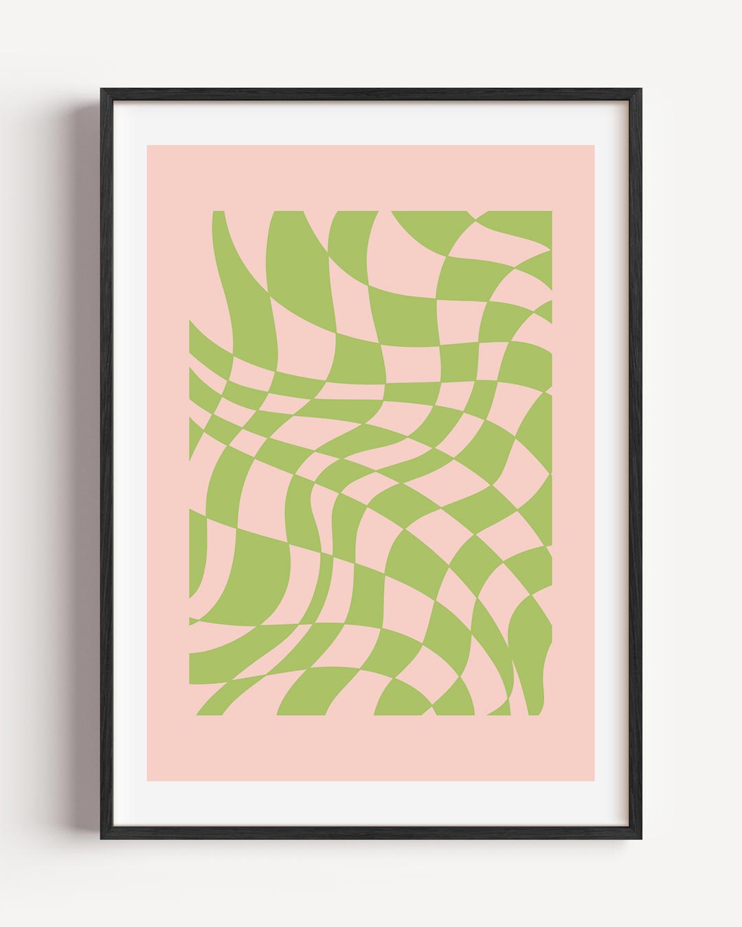 Modern Vibes Groen-Roze Poster-WallArtistic