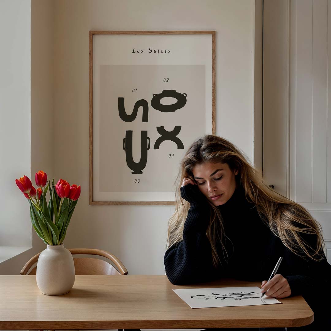 Moderne Abstracte Vormen Poster-WallArtistic