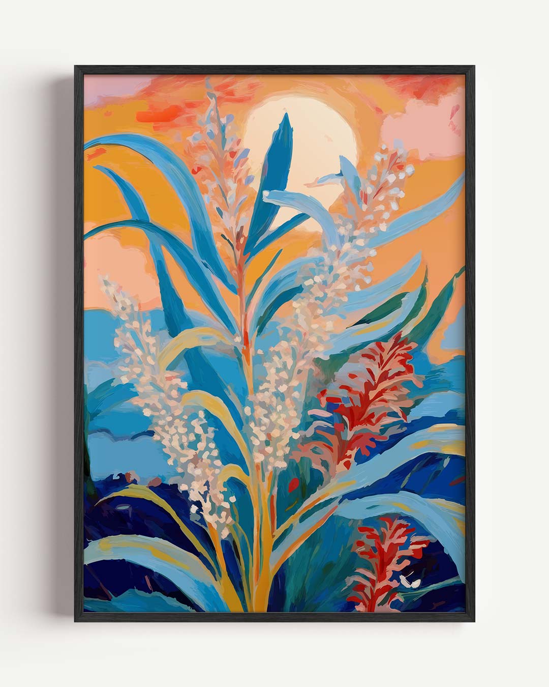 Zonnige Dageraad Botanische Poster-WallArtistic